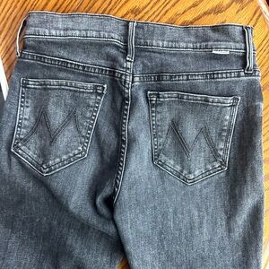 MOTHER Charcoal Straight Leg Jeans